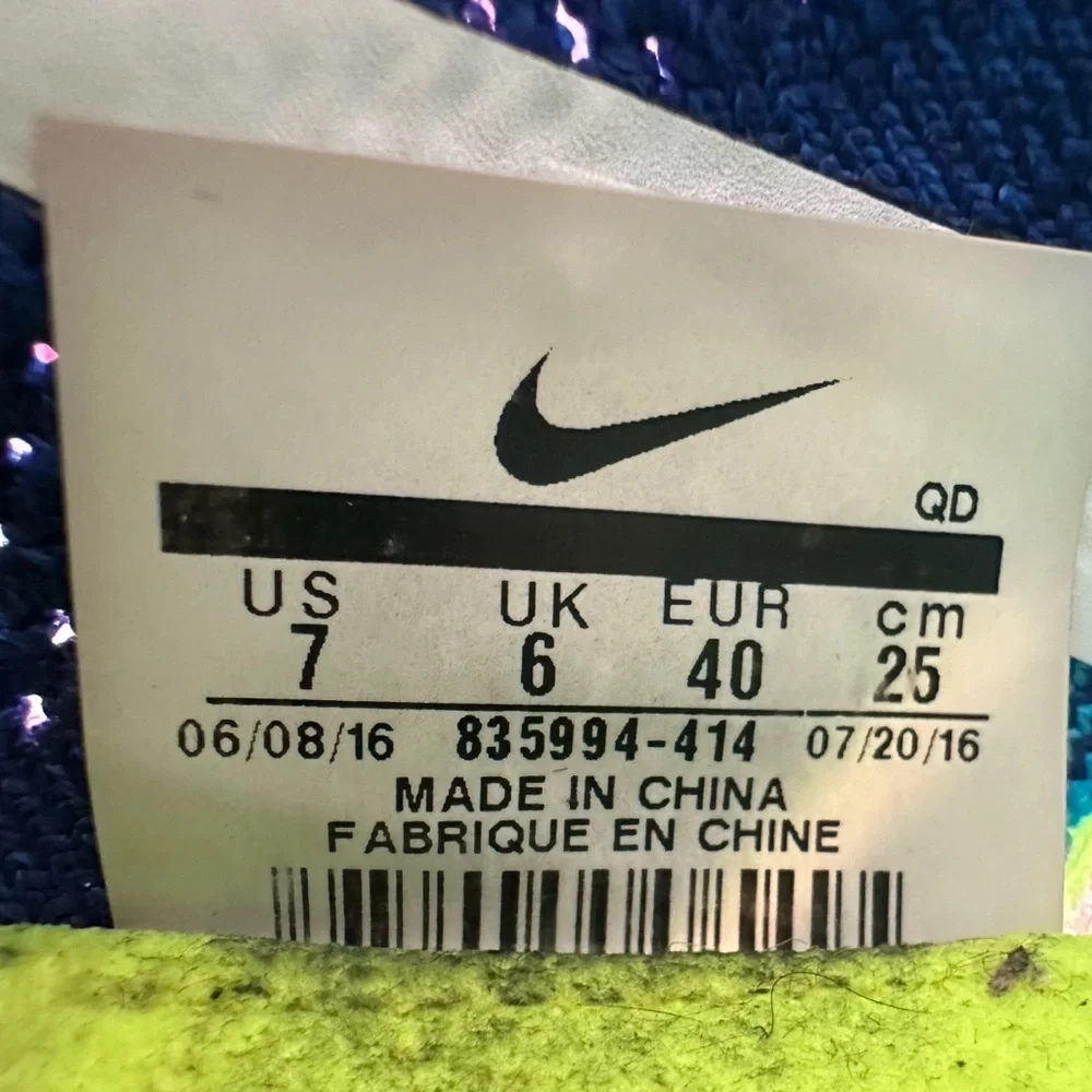 Nike Blue and White Running Shoes size 7